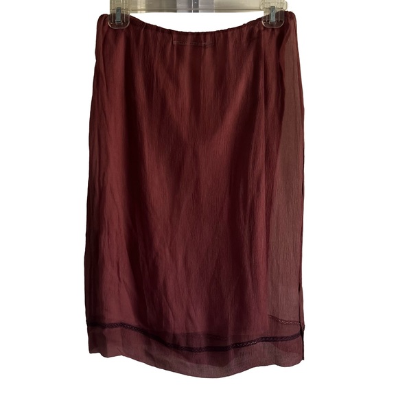 Vintage Max Studio 100% sheer silk lined skirt size S - Picture 2 of 8